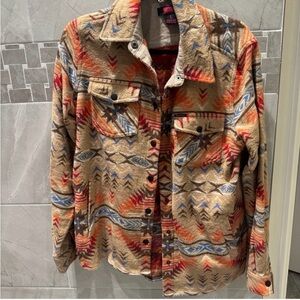 Rock & Roll Denim Jacket with Red Accents